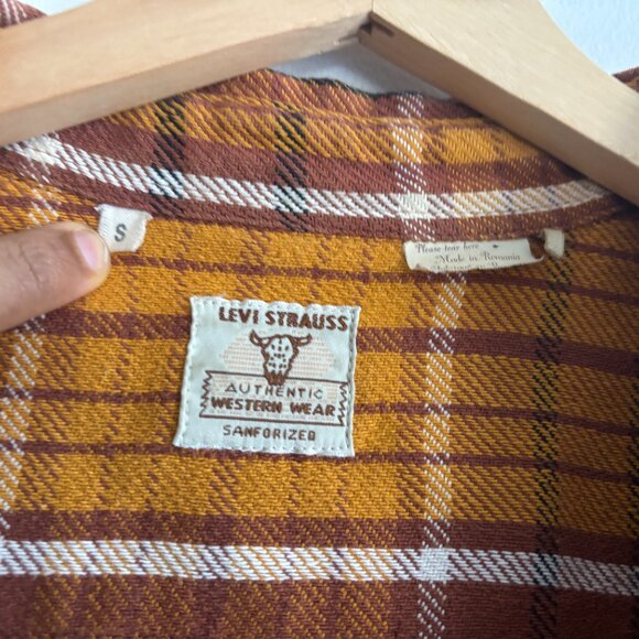 Levi’s Vintage Clothing LVC Plaid Check Flannel Shirt - Small - Picture 4 of 10
